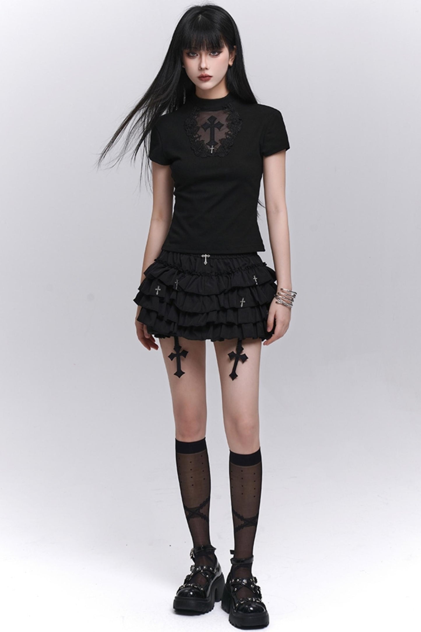 Black Gothic Ghost Skirt