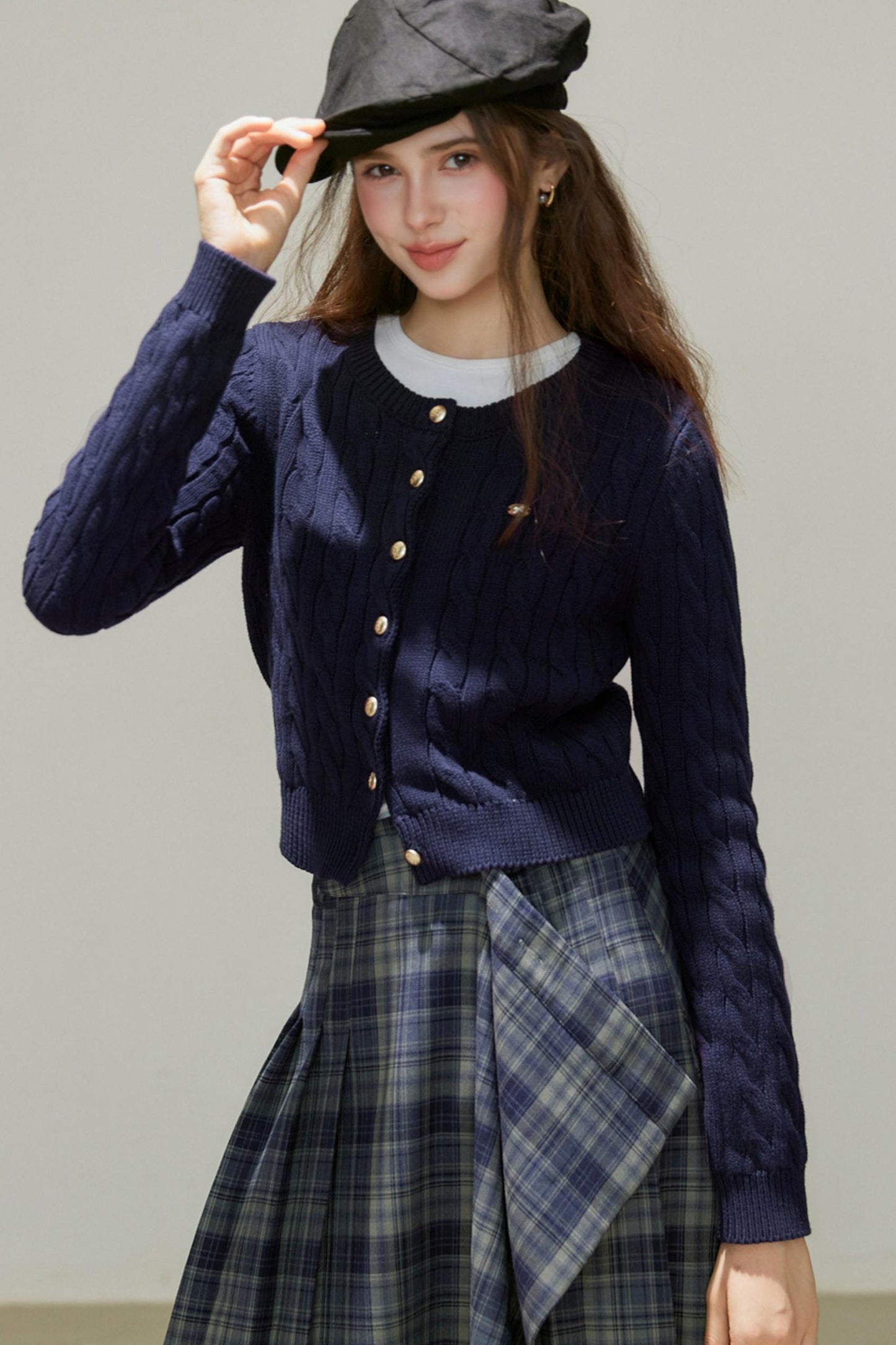 Plaid A-Line Skirt