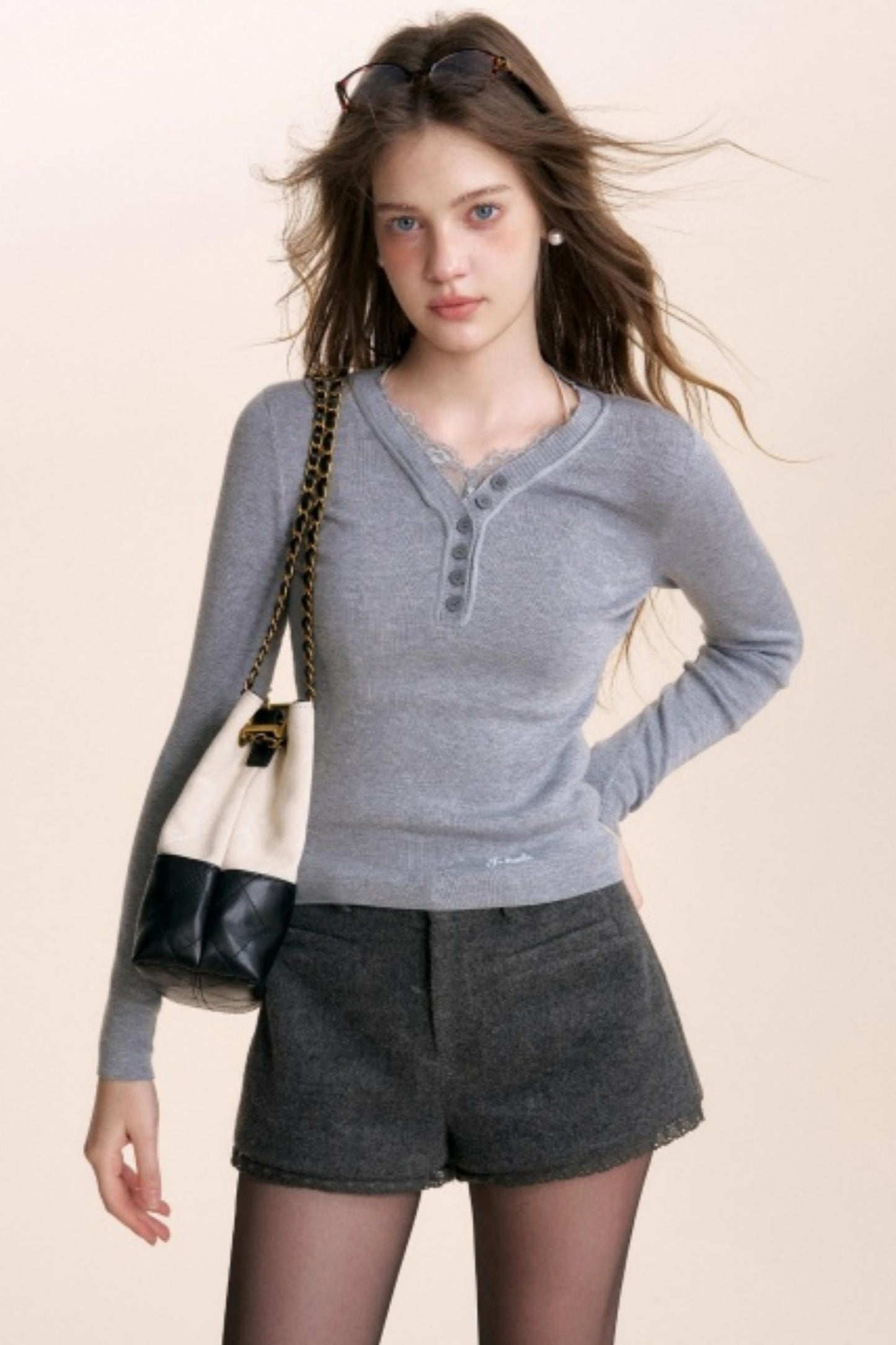 Romantic Lace Wool Cardigan