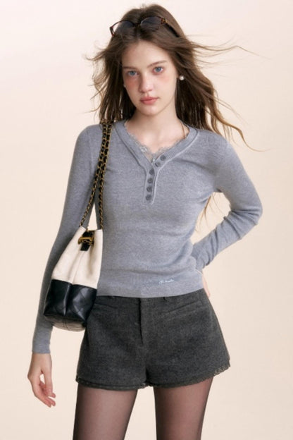 Romantic Lace Wool Cardigan