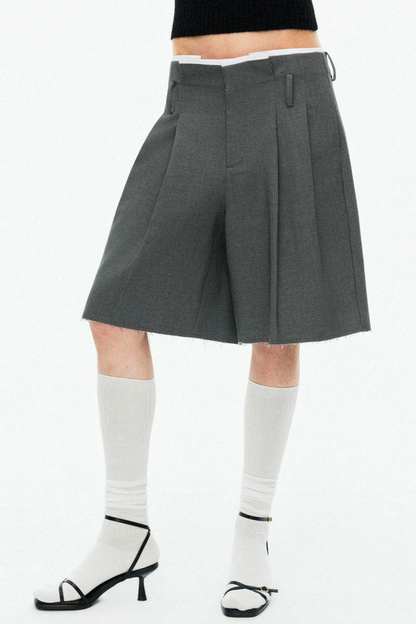 Tencel Wool Pleated Pants