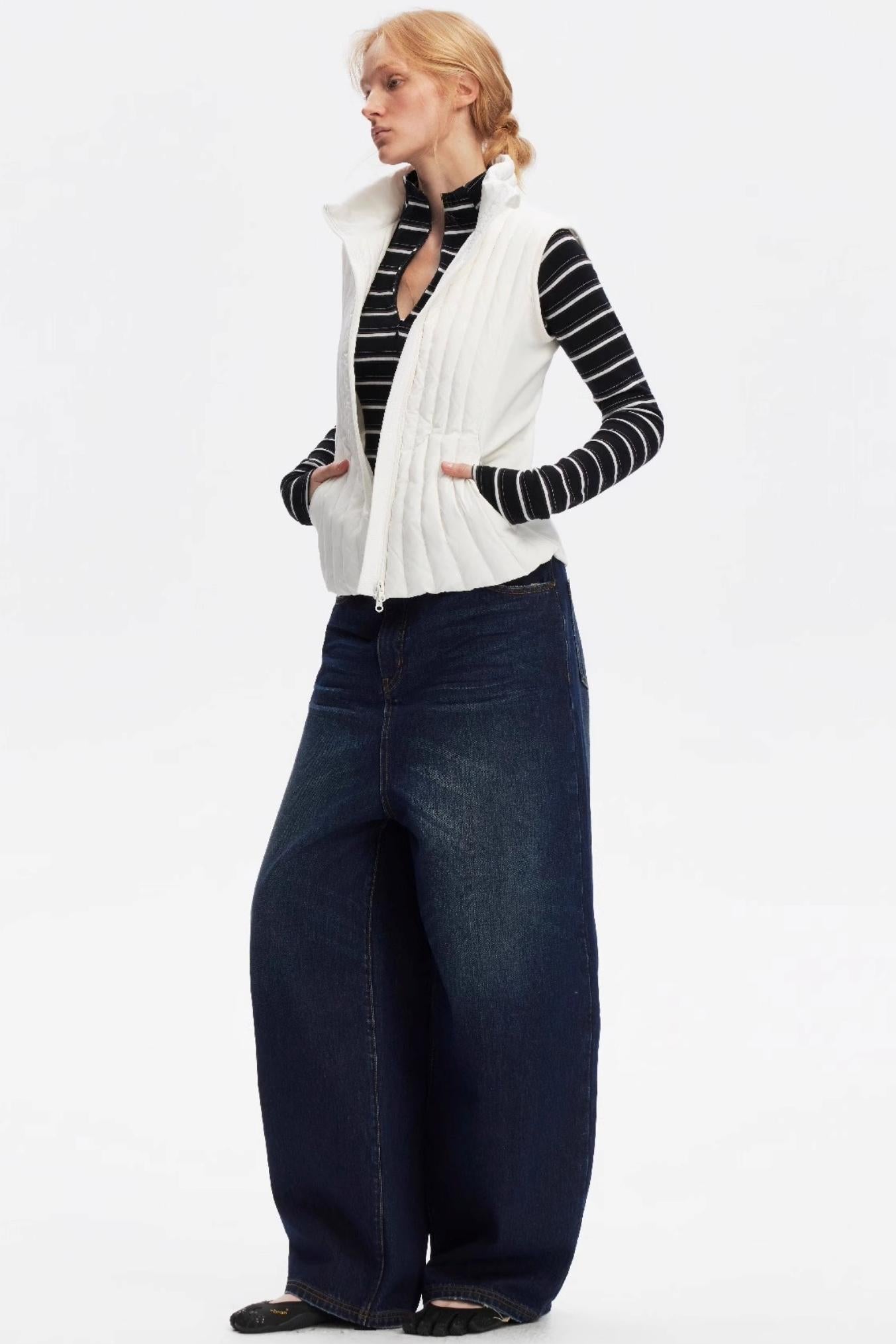 Vintage Yellow Distressed Jeans