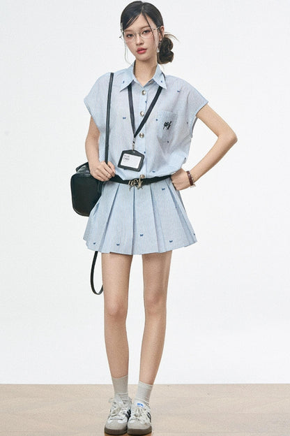 Chic Striped Waist Dress