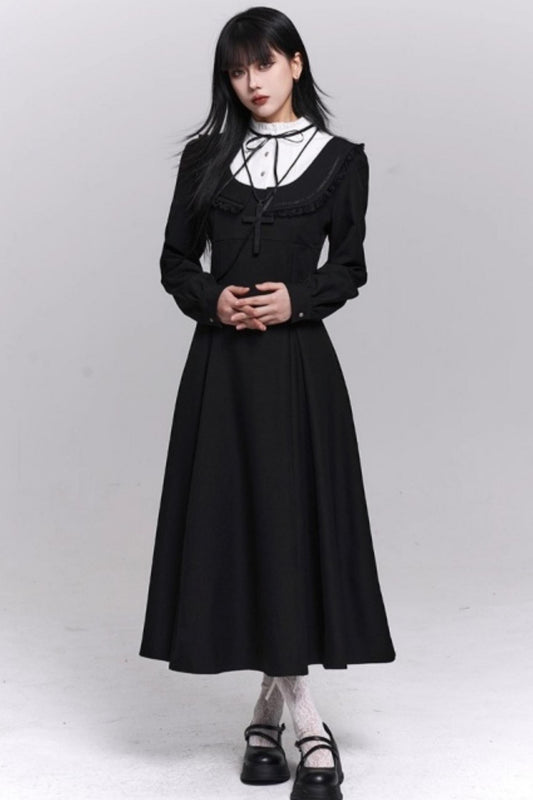 Gothic Black Long Dress