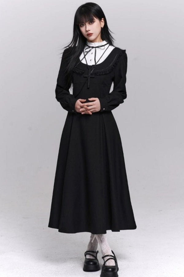 Gothic Black Long Dress