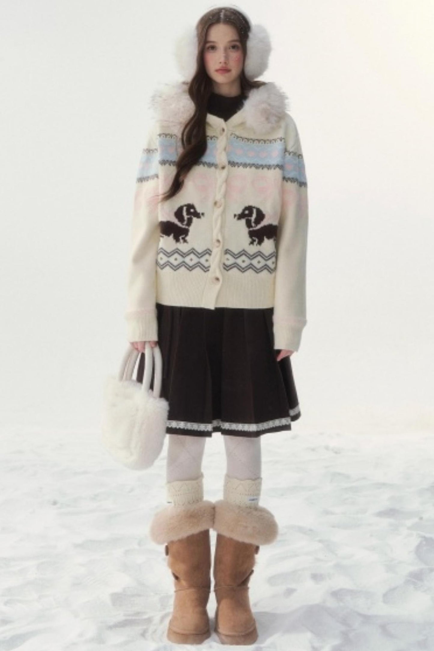 Late Love Letter Woolen Skirt