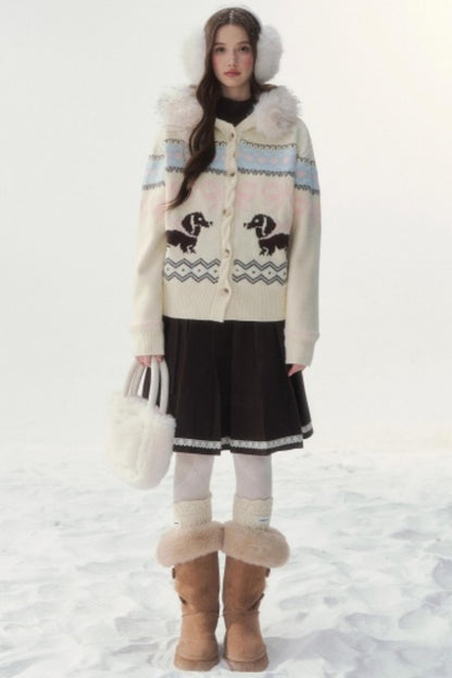 Late Love Letter Woolen Skirt