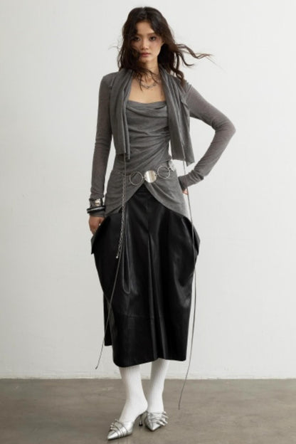 Classical Pleated Layered Top