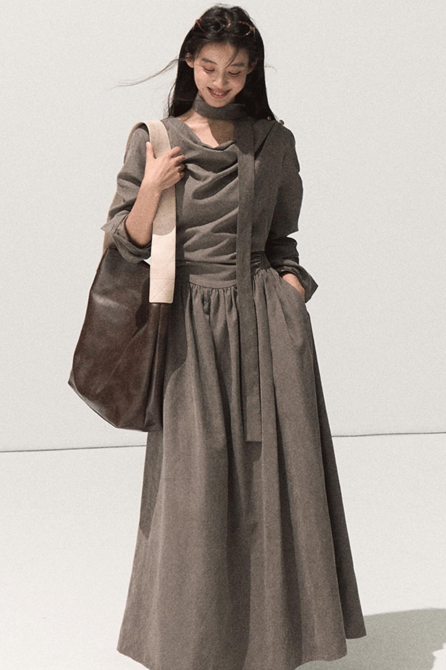 The Moon Swing Collar Dress