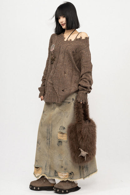 American Wool V-neck Top