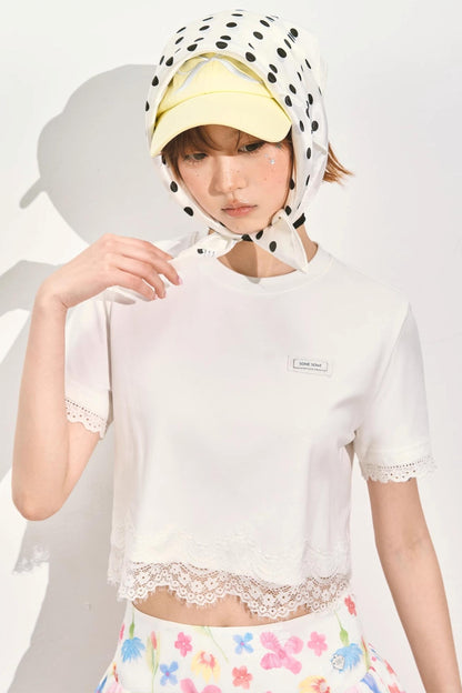 White Lace Fusion Tee