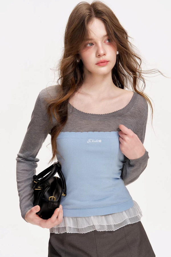 Geek Chic Ribbed Knit Top