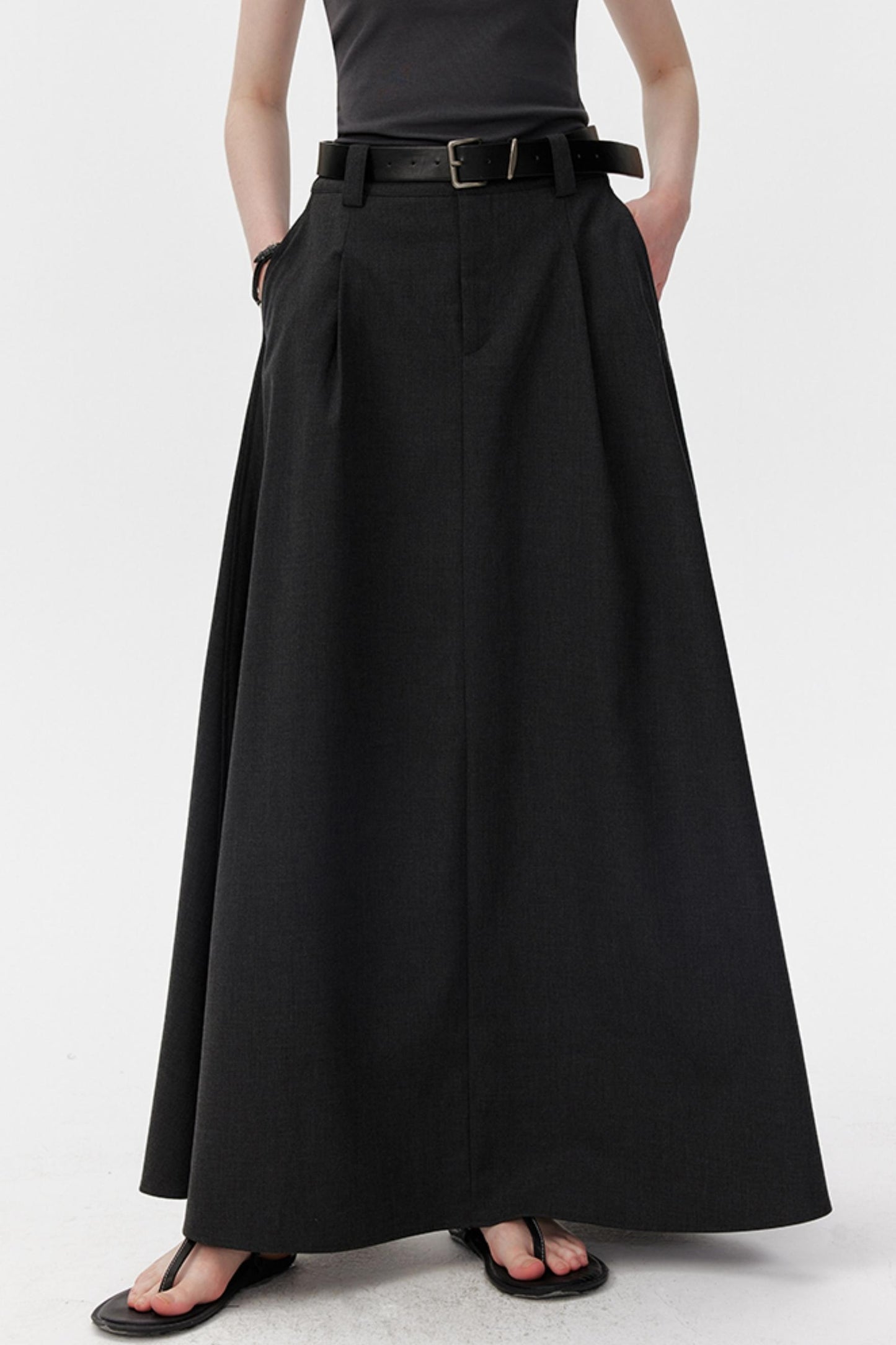 Tall Black Flare Skirt