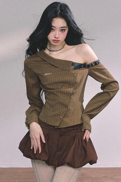 Autumn Striped Slimming Top