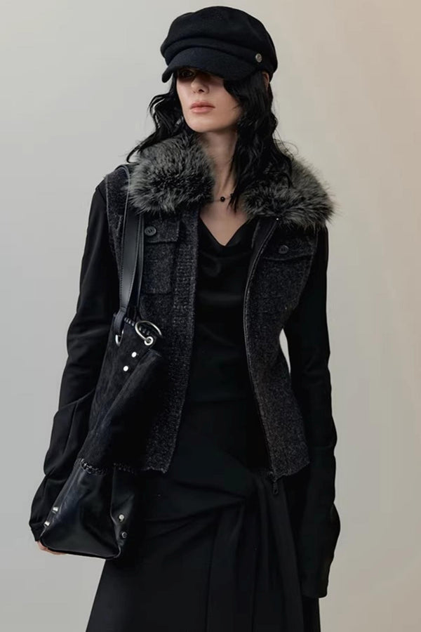 Three-Dimensional Wool Sweater Vest