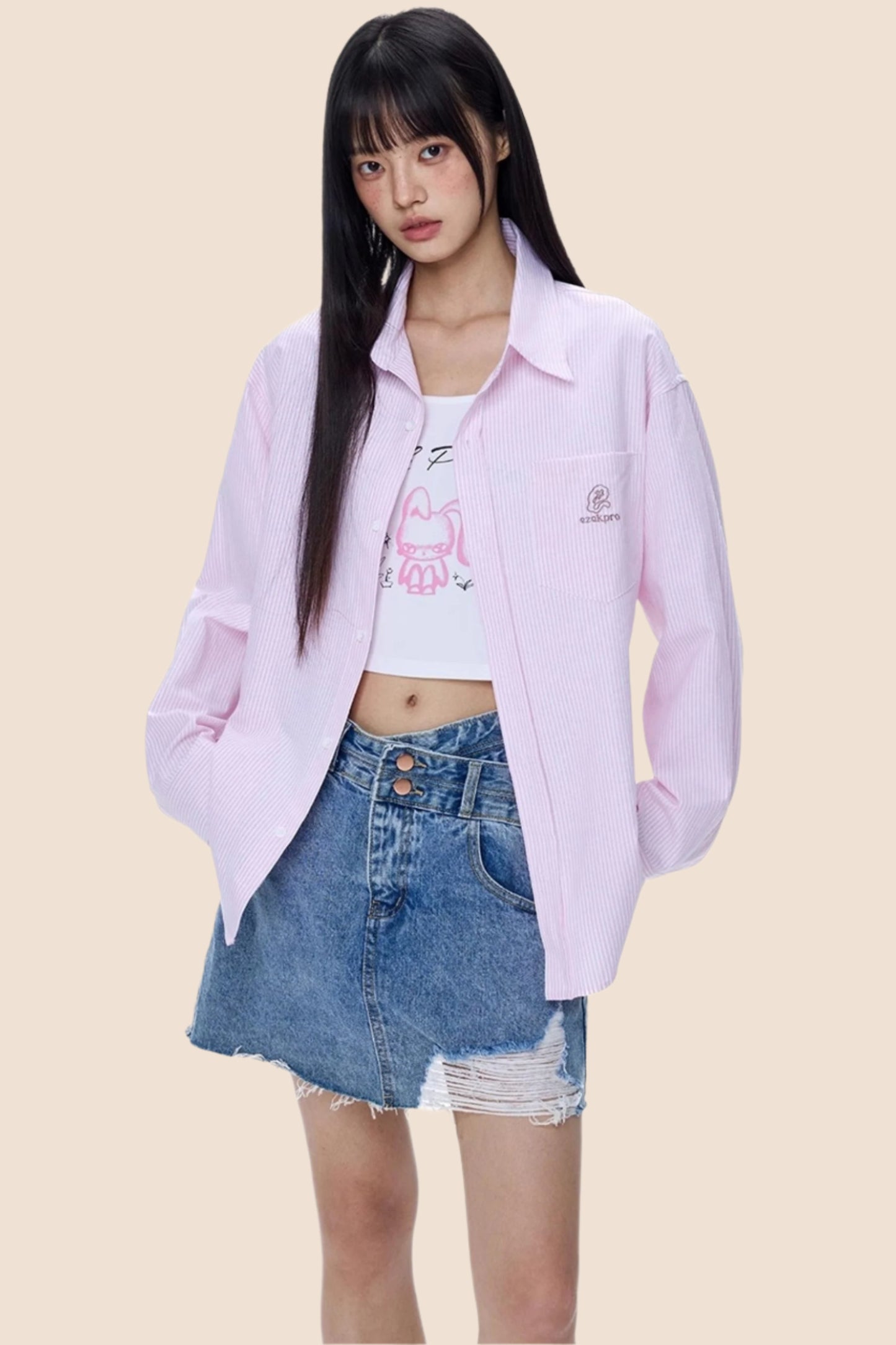 American Summer Stripe Shirt Top