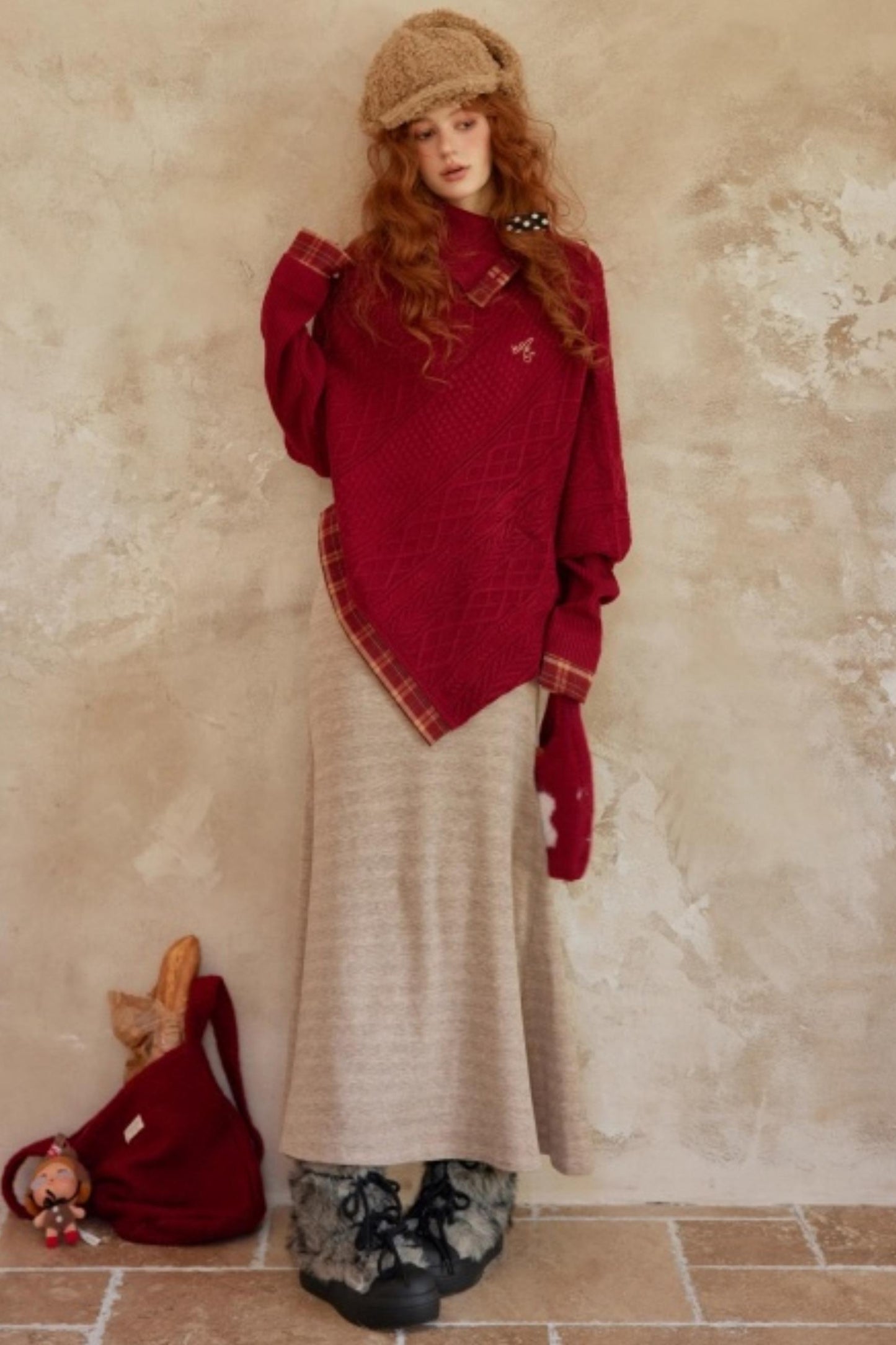 Love Agony Batwing Sweater Set-Up