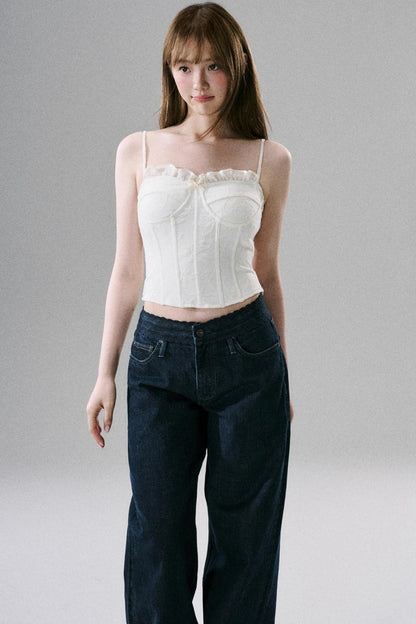 Stretch Lace Corset Camisole Top