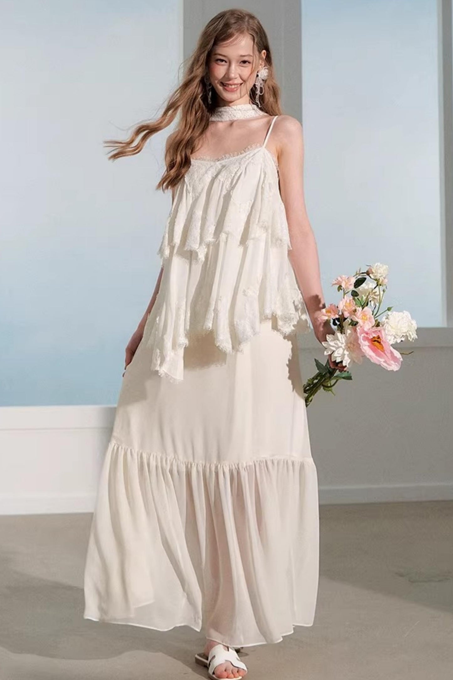 Summer Lace Top Vacation Set-Up