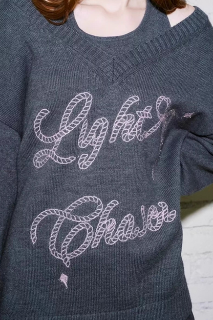 Knitted Two-Piece Sweater Pants Set