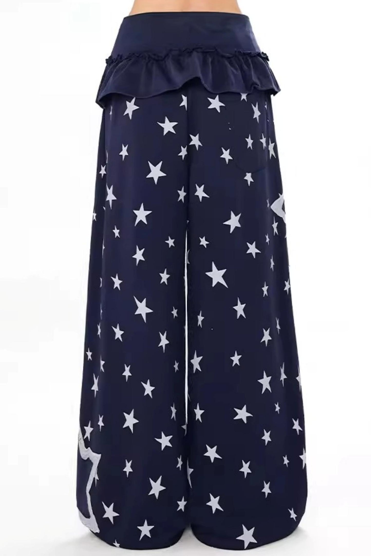 전체 별 와이드 레그 팬츠