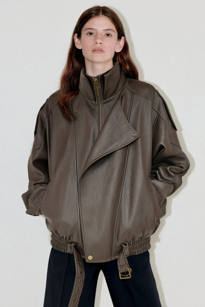 Lazy Leather Split Jacket