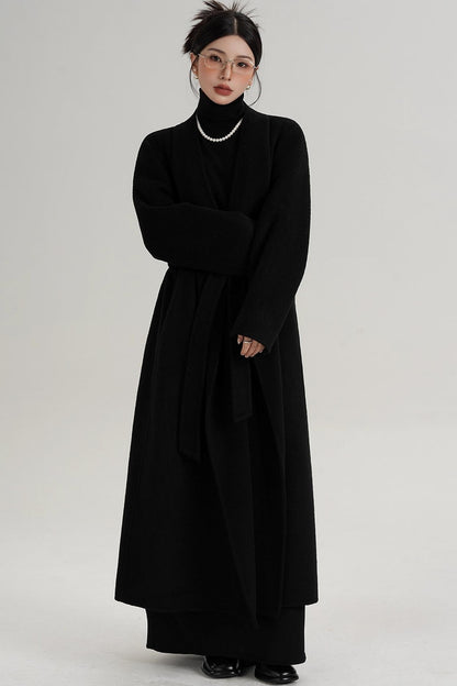 Elegant Double-Sided Long Wool Coat