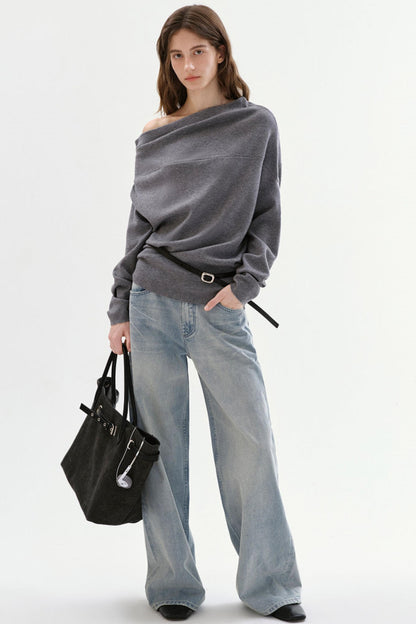 Cotton Straight-Leg Jeans