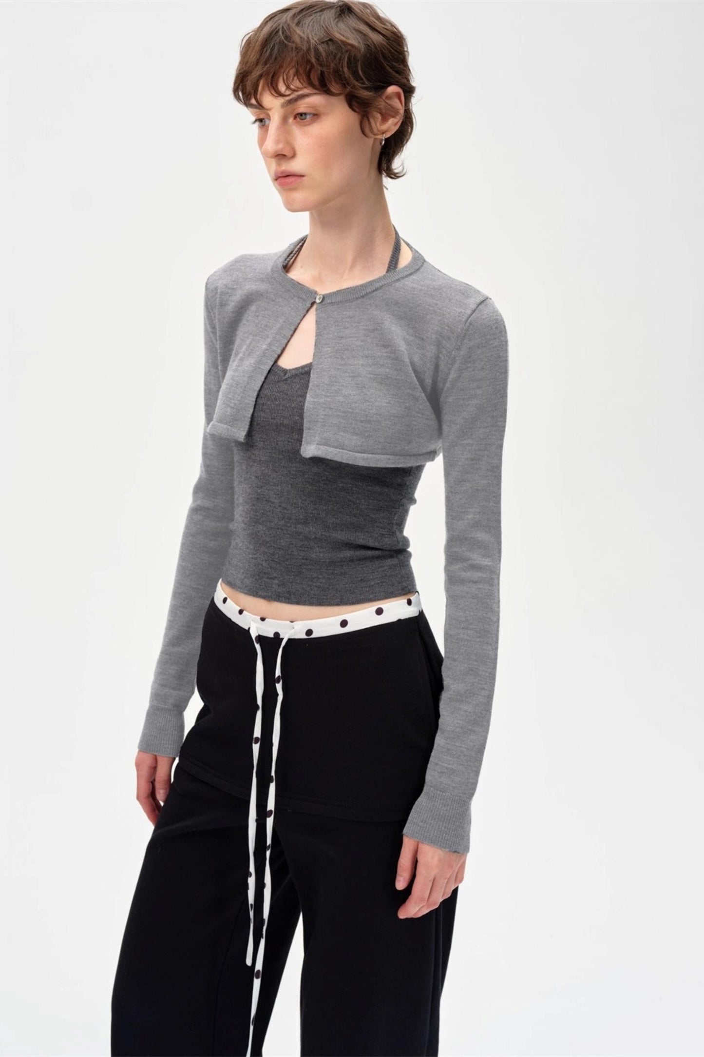 Wide-Legged Polka Dot Sweatpants