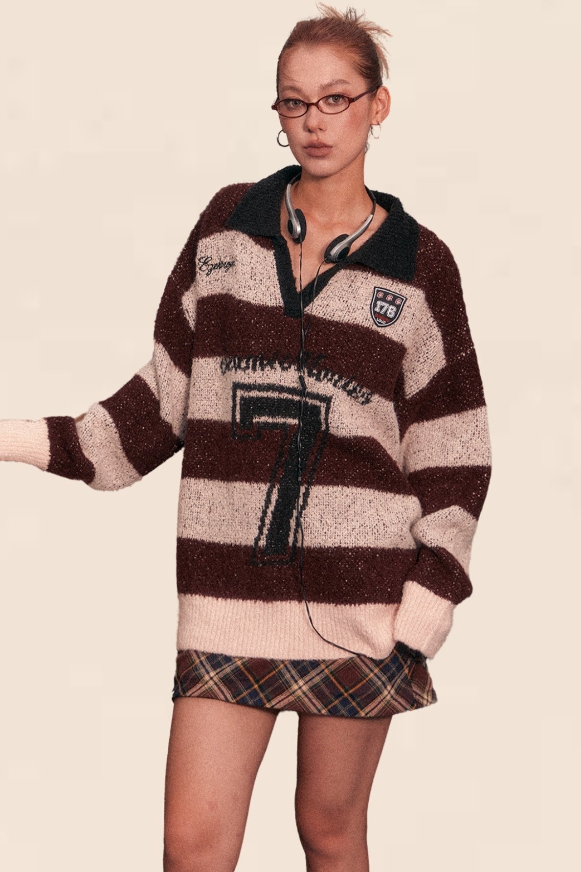 Front Letter Loose Sweater
