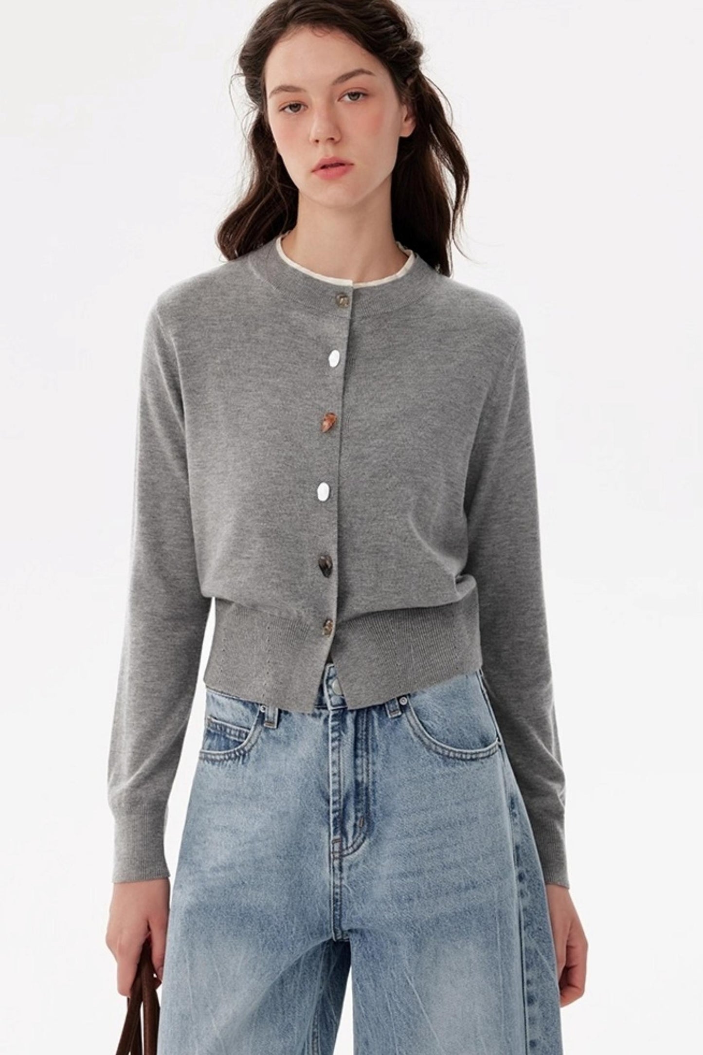 Premium Wool Slim Cardigan Sweater