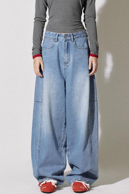 Tailoring Blue Loose Jeans