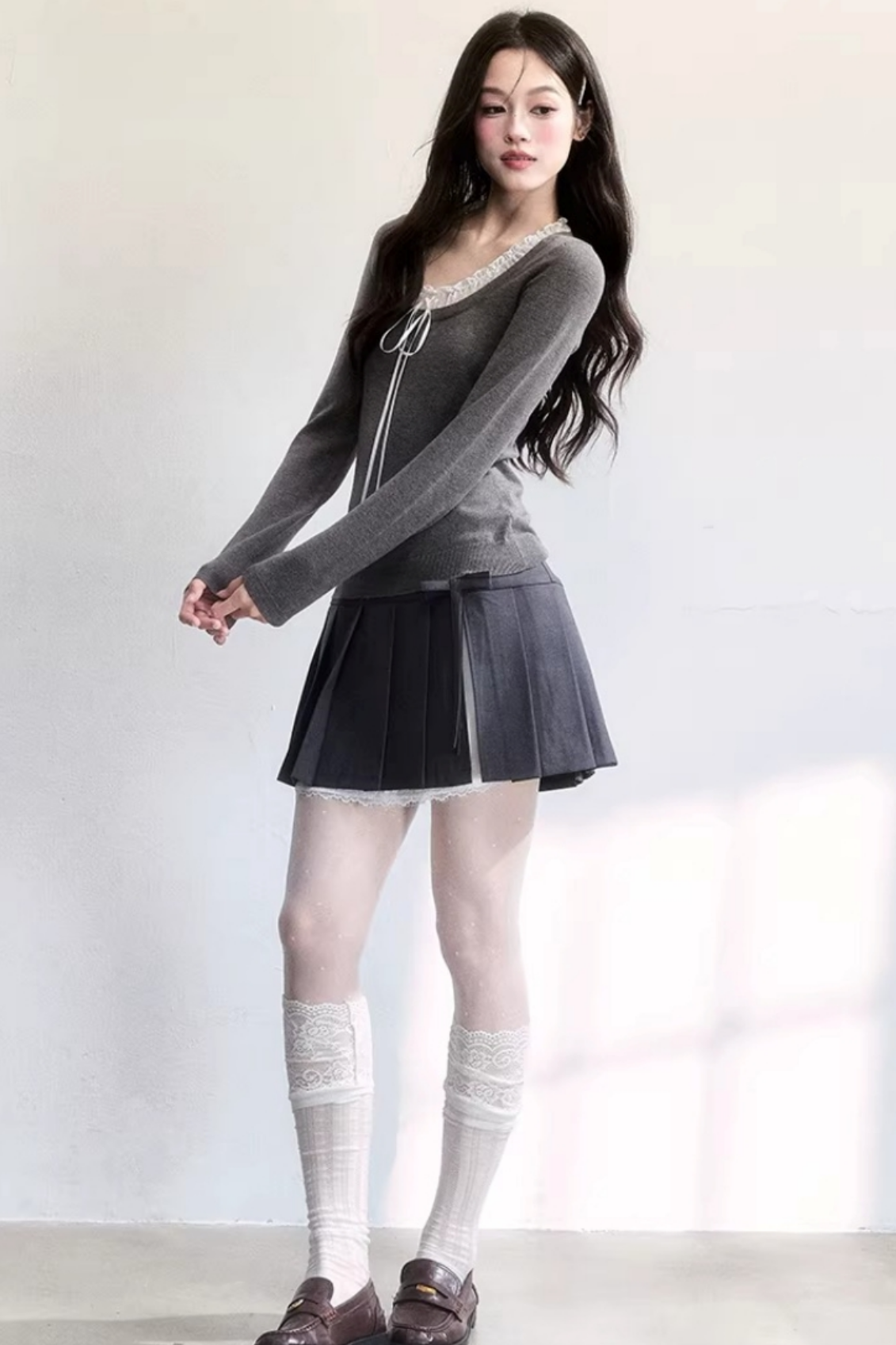 Spitzenstrickoberteil Spring Mist