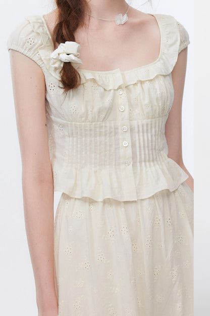 Ruffled Waist Skirt Set-Up