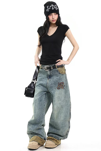 Black Slim-Fit V-Neck Top