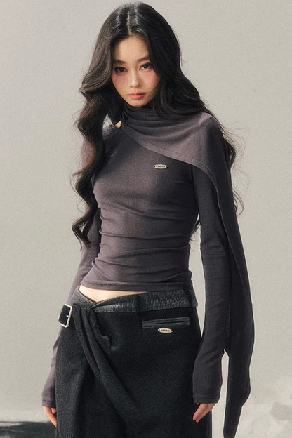 Long-Sleeved Wool Winter Top