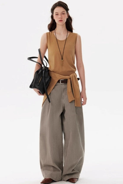 Maillard Knitted Cardigan & Vest Set-Up