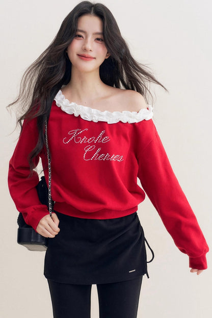 French Heavy Lace Sweatshirt