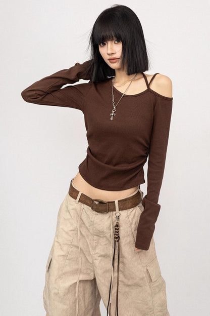 Autumn Spice Black Long Sleeve T-Shirt