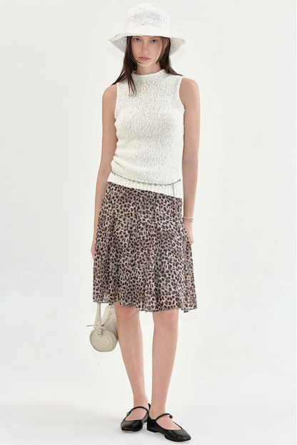 Leopard Print Fishtail Skirt
