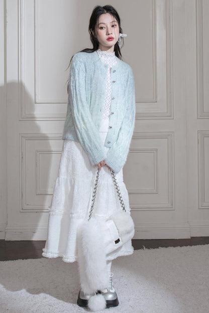 Gradient Wool Cardigan