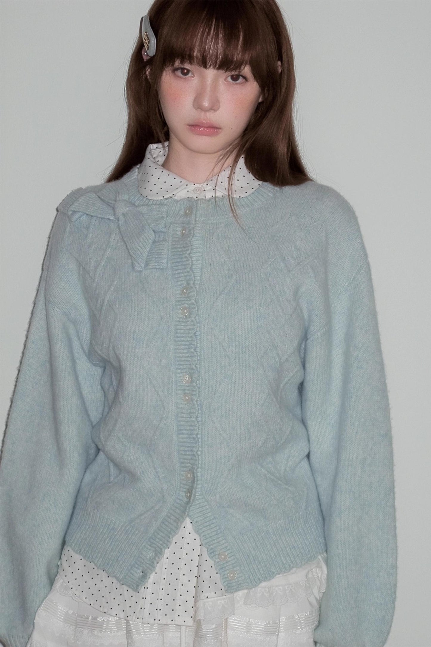 Moonlight Silhouette Sweet Wool Cardigan