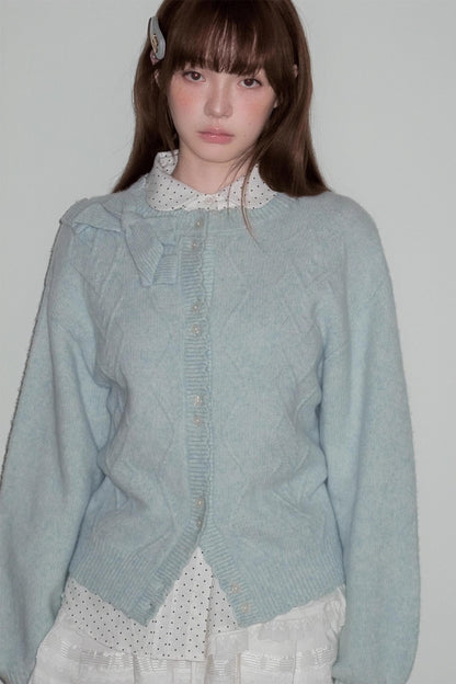 Moonlight Silhouette Sweet Wool Cardigan