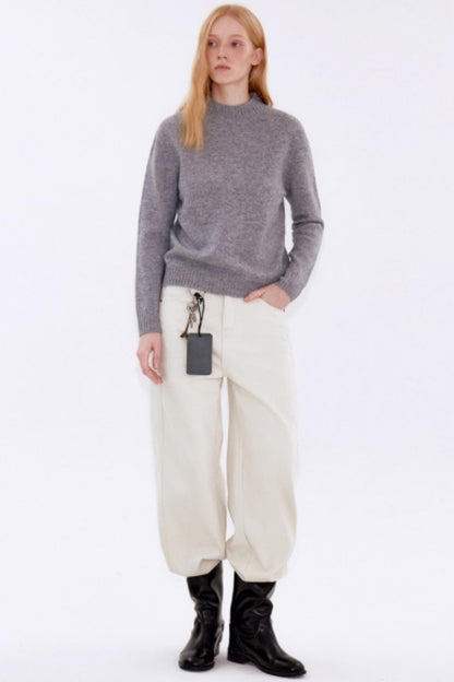 Sheep Wool Half-High Collar Sweater