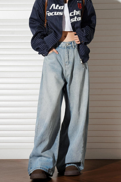 Straight Casual Split Jeans Pants