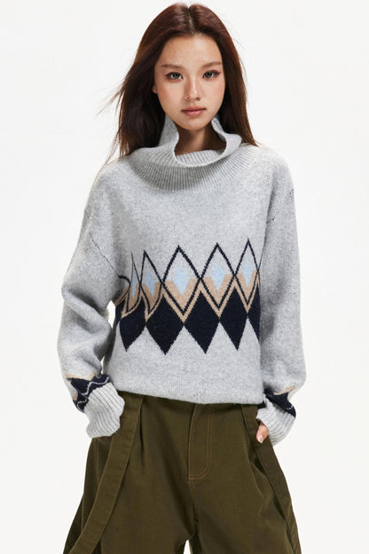 Color-Blocked Diamond Dress