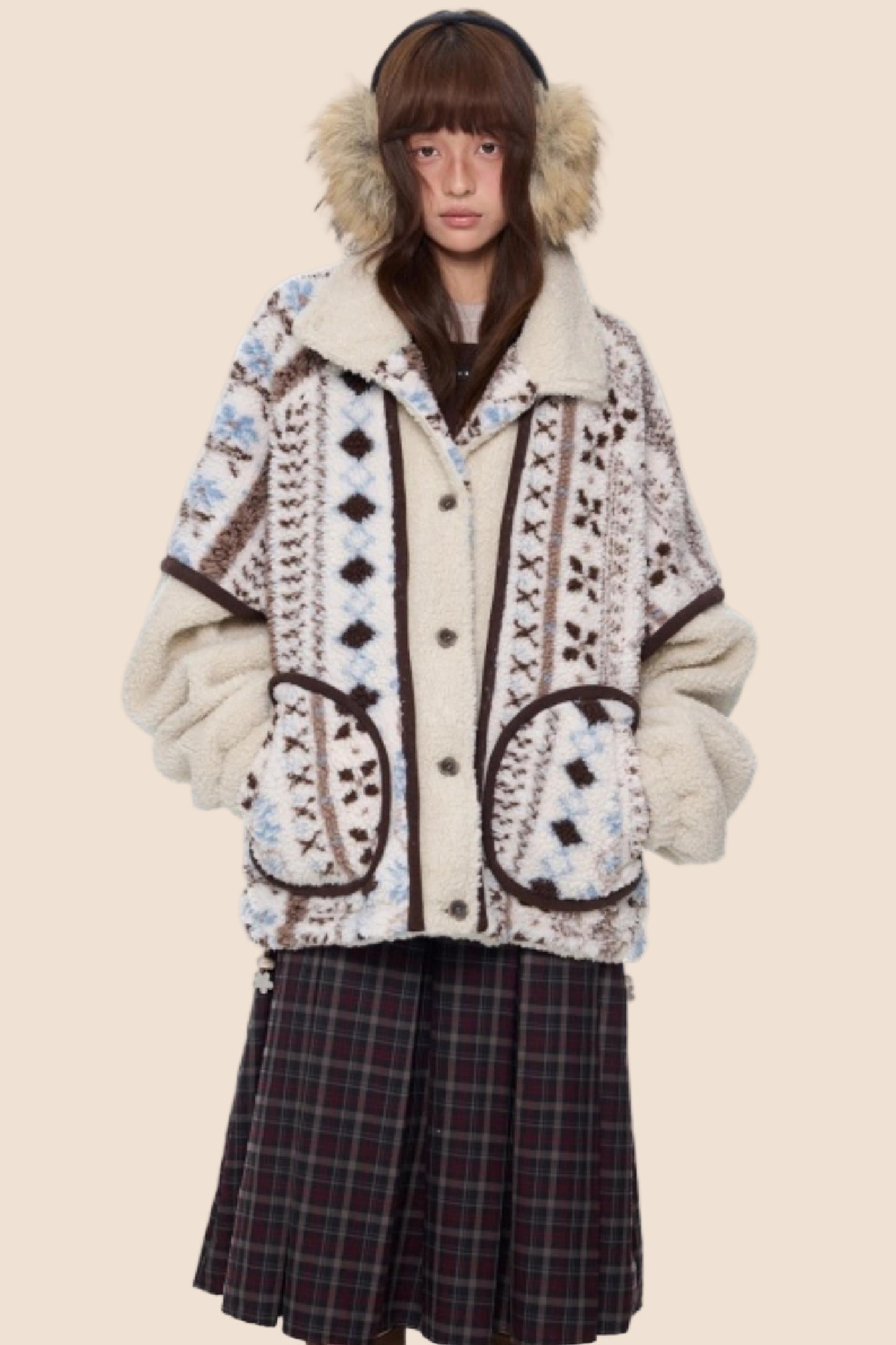 Ethnic Polar Fleece Jacket