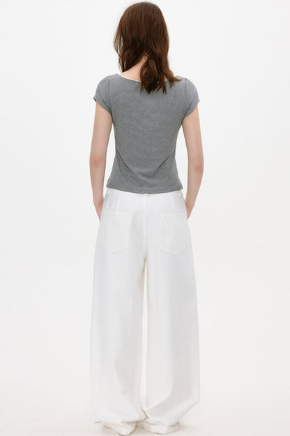 Retro White Casual Jeans