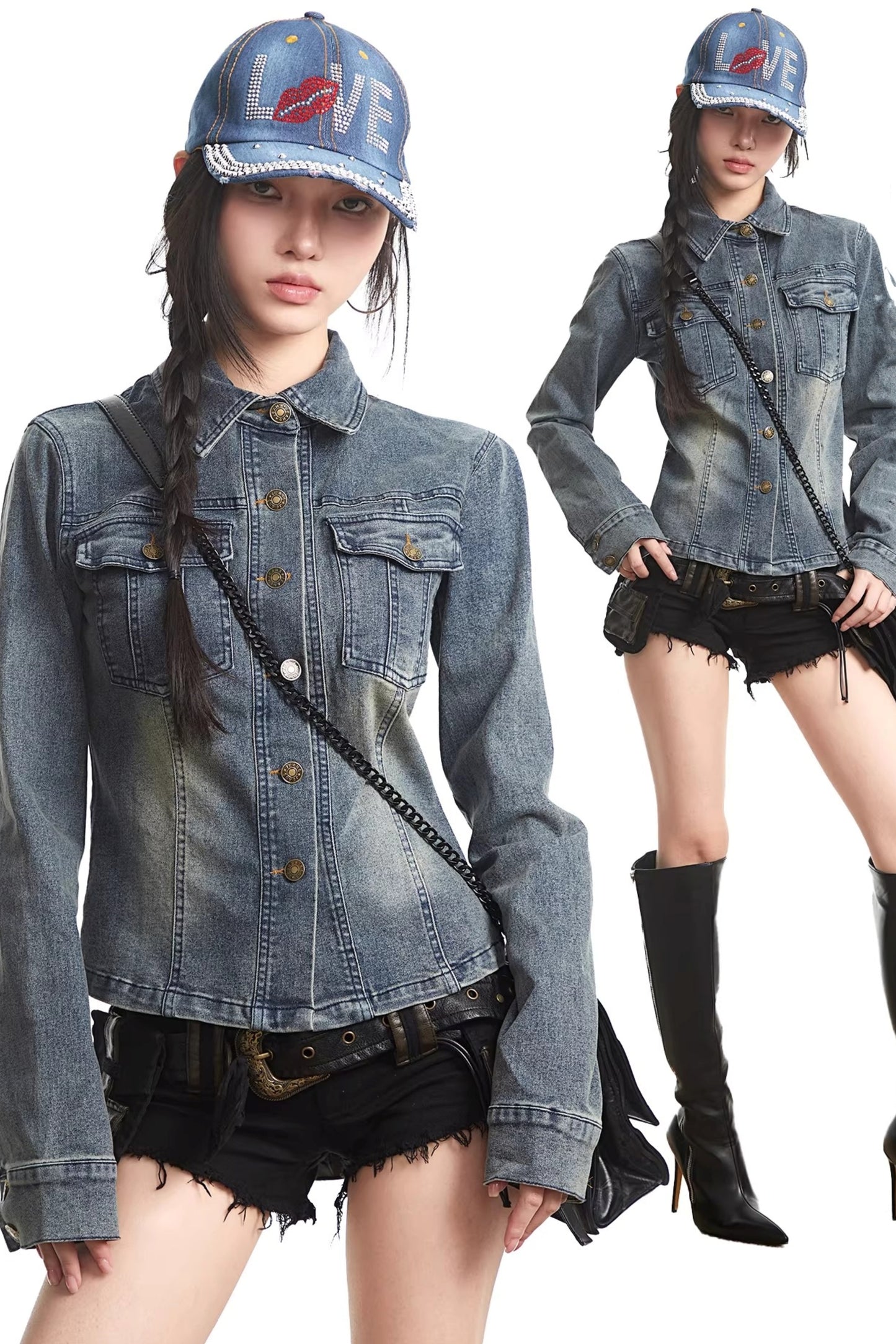 Retro Casual Short Denim Jacket Top