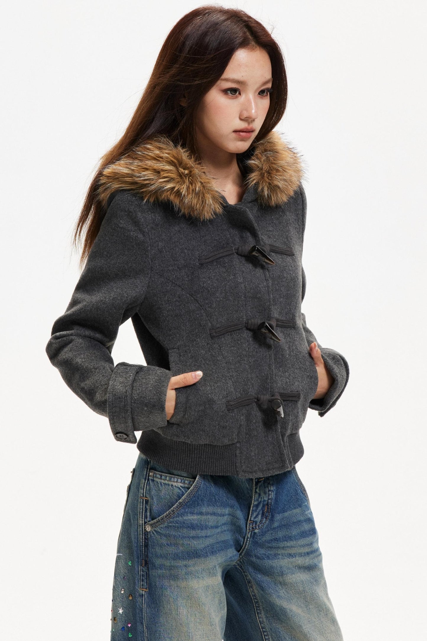 Retro Woolen Jacket & Pants Set-Up